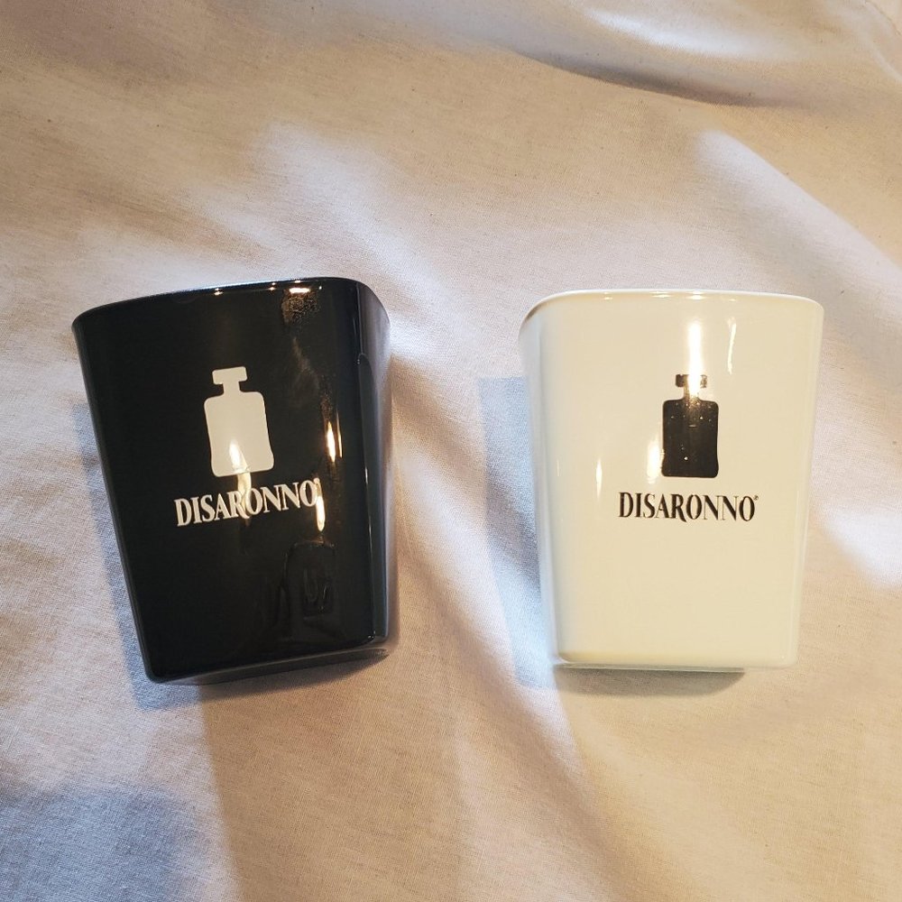 Disaronno high ball glasses black and white NEW